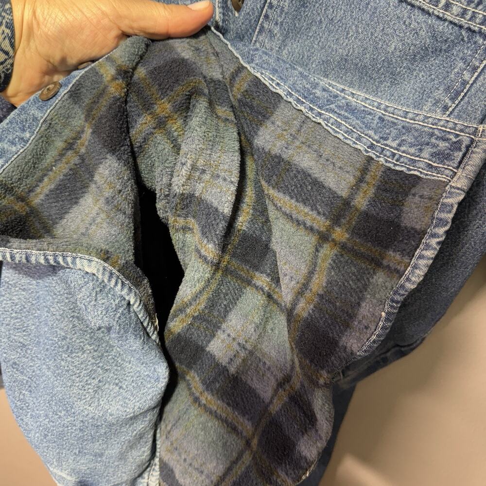 Wolverine Shacket Men’s XL Denim Shirt Jacket Flannel Lined Workwear Heavy - Picture 4 of 7